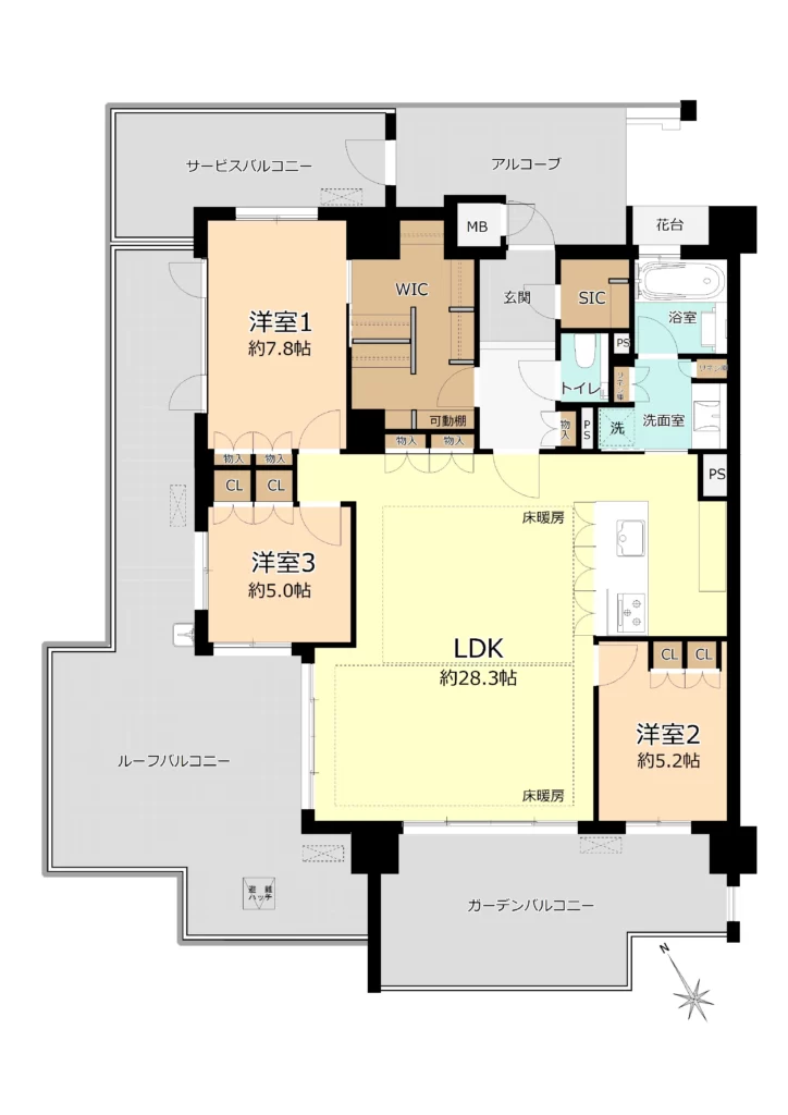 照葉テラス・パークカーサ02 10階 間取り図