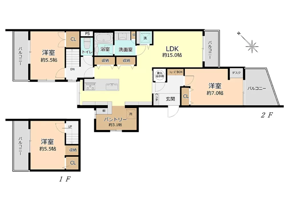 ライオンズマンション高宮第2 間取図